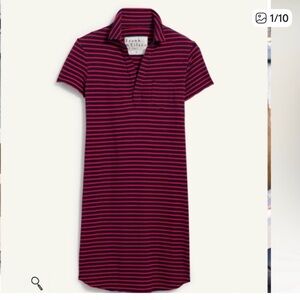 Frank & Eileen Red and Navy Striped Dress